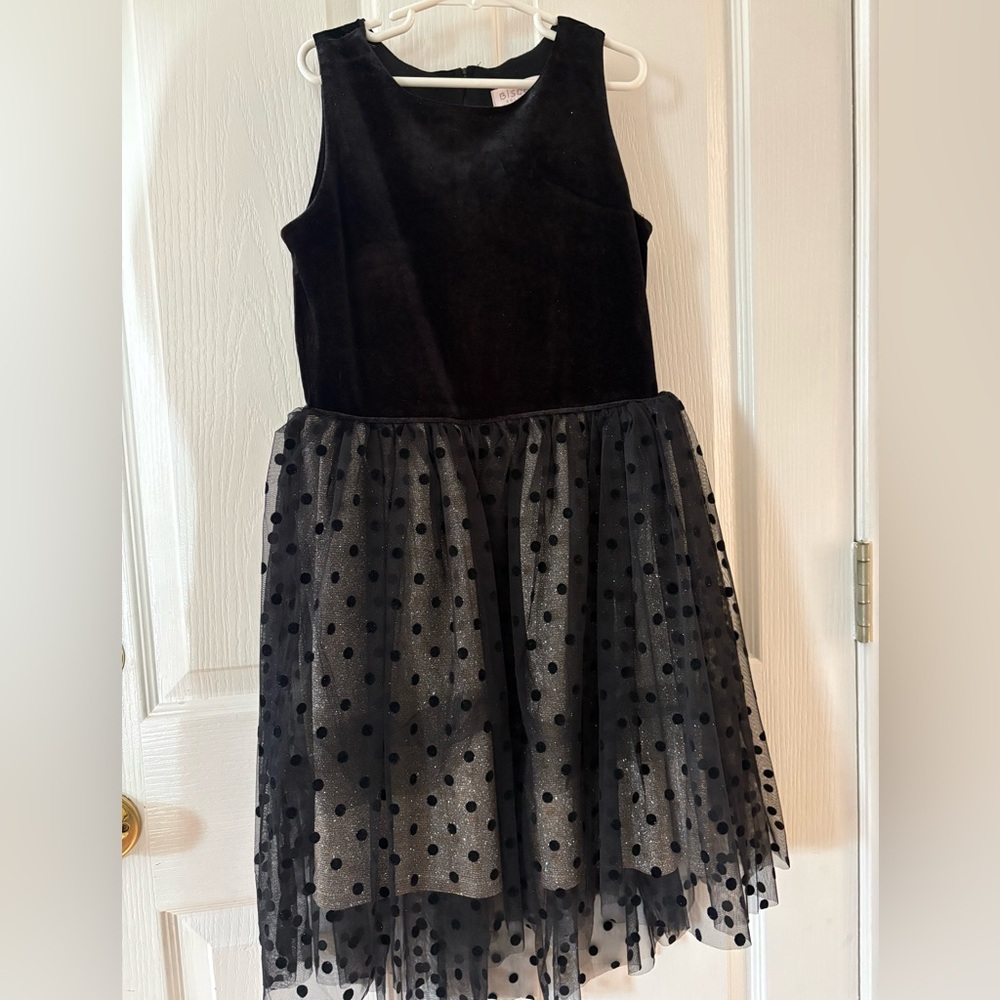 Biscotti Black Polka Dot Tulle Formal Dress